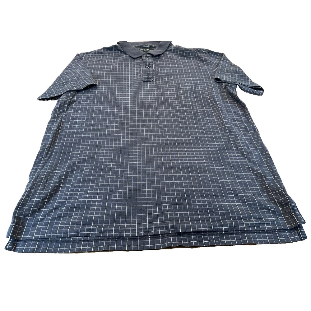 Eddie‎ Bauer Mens 100% Pima Cotton Polo Shirt Short Sleeve Size L